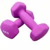 Venda Direta de Fábrica Halteres Sólidos de Ferro Fundido com Pintura Eletrostática Fitness Hexagonais Pequenos Halteres Coloridos Antiderrapantes Equipamento de Yoga Atacado