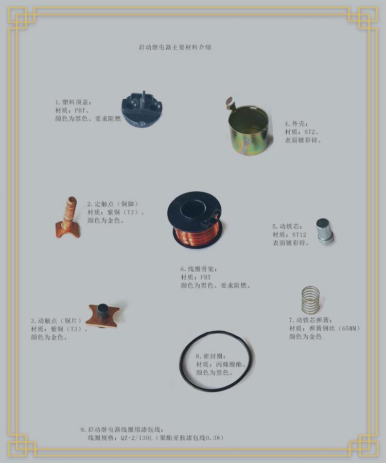 继电器材料结构