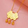 Nuevo Collar de Acero de Titanio Dorado de Vietnam con Candado Infantil de Larga Vida Cadena para Clavícula de Moda Simple para Mujer Productos Transfronterizos Europeos y Americanos Nuevos