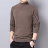 Chaqueta interior cálida de terciopelo de cuello semialto para otoño e invierno, camisa de base gruesa para hombre, camiseta de manga larga para hombre