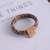 Anillo de pelo de leopardo de oso de alto valor de color, explosión, nueva cuerda para el cabello, anillo de toalla de leopardo para mujer, cola de caballo que no daña la cuerda del cabello