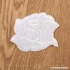 Patch de Bordado Computadorizado Flores de Rosa Branca Pura Cortinas de Hotel Lençóis de Cama Reparo de Buracos de Cigarro Patch Patch para Jaqueta de Penas Aplique