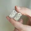Anillo de Fibra de Gardenia Estilo Vintage para Mujer, Diseño Retro de Línea Hueca, Elegante Anillo Abierto Ajustable Estilo Francés