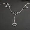 Venta al por mayor de fábrica accesorios para novias exposición de automóviles modelo sexy cadena de cintura de amor con pedrería moda personalidad europea y americana accesorios para la cintura
