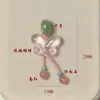 Pulseira de Pingente Ruyi Pequeno de Vidro Acessórios Acessórios para Pulseira DIY Pingente de Borboleta Fecho de Mola Pingente de Fivela de Paz