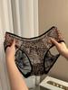 2025 Nuevas Bragas Sexy con Estampado de Leopardo Estilo Europeo y Americano para Mujer con Lazo Corte de Estimulación Transpirables Braguitas para Mujer