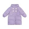 Chaqueta de Plumas Cálida para Niñas 2026 Invierno Nuevo Estilo Ropa Infantil Chaqueta de Plumas con Capucha y Cuello Grande de Piel Abrigo de Plumas para Bebé Moderno