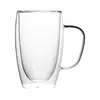 Copo de Vidro Espesso de Camada Dupla de Alto Borossilicato, Copo em Formato de Ovo com Isolamento Térmico e Anti-Escaldante, Copo de Café de Alto Valor para Uso Doméstico de 450ml