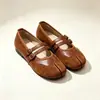 2026 Novos Sapatos Mary Jane Retrô com Dedos Separados Femininos Fundo Plano Fivela Dupla Tira Única Solado Macio Moda para o Dia a Dia Sapatos Únicos