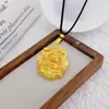 Colgante de Nube Auspiciosa y Dragón con Incrustaciones de Diamantes del Mismo Estilo de Gold Store para Niños, Collar del Año del Zodiaco, Cadena para Suéter, Etiqueta de Dragón con Alta Retención de Color