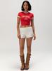 Camiseta de Verano de Manga Corta Streetwear Y2K de Ajuste Slim con Bordado de Letras Retro Casual