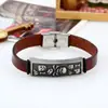 Joyería Retro de Calavera de Cuero de Vaca al por Mayor Pulsera de Cuero Genuino Joyería para Hombres Hebilla de Acero Inoxidable Accesorios de Mano de Cuero