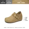 Mules de Felpa para Mujer Augusden 2026 Nuevos Zapatos de Invierno con Tacón Alto y Suela Gruesa Peludos Completamente Cubiertos para Ponerse y Quitarse Zapatos de Algodón