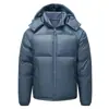 Efeito de retenção de calor, grossa e confortável, jaqueta de plumas, adequada para clima extremamente frio, jaqueta casual com capuz masculina para e-commerce transfronteiriço