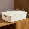 Caja de almacenamiento engrosada cesta de clasificación japonesa simple caja clasificadora caja de almacenamiento blanca sólida cesta de almacenamiento de cosméticos