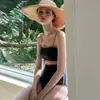 Traje de baño para mujer de estilo coreano, nuevo, para deportes al aire libre, bikini pequeño y fresco de dos piezas, sexy, para aguas termales y playa
