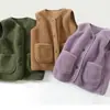 Colete de Cashmere Infantil Outono e Inverno Novo Estilo Meninos e Meninas Tamanho Médio e Grande Colete Infantil Colete Quente Colete Familiar