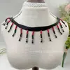 Acabamento de franja artesanal estilo étnico retrô com renda de miçangas, adequado para roupas, sapatos, chapéus, bolsas, barras de saia e acessórios.