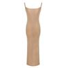 Vestido Interno Estilo Capa Estilo Showa com Malha Canelada de Lã Pure Desire Alça Fina Vestido Longo para Mulheres