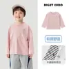 Camiseta de Manga Longa de Algodão Puro Estilo Europeu para Meninos, Novo Modelo Primavera e Outono 2026, Roupa Infantil, Blusa de Outono para Crianças Pequenas, Tendência