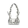 Bolsa Pregueada Dumpling Feminina 2025 Primavera Nova Moda Estilo Coreano Bolsa de Ombro High-end Nicho Simples Casual Bolsa Feminina