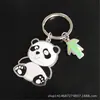 Chaveiro de carro panda tesouro nacional masculino e feminino metal suprimentos para carro ferramentas pingente criativo laser estilo chinês