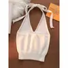 Top de Tirantes Estilo Americano para Mujer, Ropa Exterior de Verano, Diseño Sexy sin Espalda, Estilo Puro Deseo, Chaleco de Punto, Ropa Interior Corta de Cintura Alta