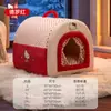 [Preventa] cama para mascotas de marca compartida hellokitty, casa cerrada curva para perro grande de otoño e invierno, cama para perro