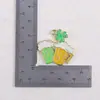 Nuevo Colgante de Aleación Ecológica con Goteo de Aceite de Trébol Irlandés para Pulsera Collar Accesorios de Joyería