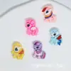 Nuevo Pequeño My Little Pony Resina Pegamento Cremoso Accesorios Funda de Teléfono Agujero Zapatos Paquete de Materiales DIY Venta al por Mayor