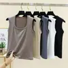 Chaleco cálido grueso de terciopelo, versátil, elástico, ropa exterior, ropa interior para mujer, cuello en U, estilo coreano simple, ajustado, capa base, ropa cálida
