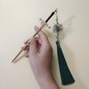 Nuevo Estilo Chino Estilo Antiguo Moda Nacional Espada Horquilla para el Cabello Borla de Alta Gama Horquilla Hanfu Moño Cabello Aleación Accesorios Tocado Horquilla Joyería
