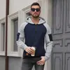 Sudadera Cruzada para Hombre Europea y Americana Otoño e Invierno con Cremallera Sudadera Deportiva con Bolsillos en las Mangas Sudadera Cruzada Informal