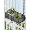 Estante para Flores de Balcón, Estante de Almacenamiento, Cesta de Almacenamiento para Flores de Jardín, Soporte Colgante para Plantas, Estante para Colocar Suculentas y Plantas Verdes, Cesta de Almacenamiento