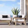 Nordic Outdoor sofá de teca Villa pátio hotel jardim terraço designer anticorrosão madeira proteção solar móveis de exterior