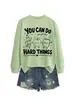 ¡Puedes hacerlo, tú puedes!. Amazon eBay sitio independiente moda divertida sudadera de otoño e invierno para mujer