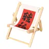 Silla de Playa de Buena Suerte Estilo Nuevo Soporte Perezoso para Teléfono Mini Adorno Divertido Artesanía de Madera Decoración Creativa