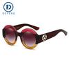 DEFENG M28014 Óculos de sol femininos da moda europeia e americana, armação redonda retrô, óculos de sol da moda femininos transfronteiriços
