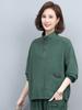 Sudadera de pana de color liso para mujer 2025 Otoño Tendencia Moda Elegante Cremallera Cuello alto Holgada