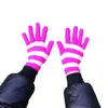 Guantes Mágicos de Punto Grueso a Rayas de Moda para Estudiantes, Calentadores de Invierno para Mujer, Guantes sin Dedos, Regalos
