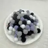 3cm 10 Piezas Por Paquete Bolas Blancas de Pelo de Alta Elasticidad Bolas de Pelo Pequeñas Coloridas de Poliéster Accesorios de Bolas de Felpa de Poliéster para Manualidades