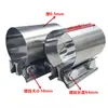 30-200 Abrazadera para Tubo de Escape de Modificación de Coche Aro de Acero Inoxidable Abrazadera de Fijación Reforzada Engrosada Cola de Escape