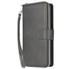 Comércio Exterior Aplicável Samsung A12 Cordão Zíper Capa de Couro S21FE Nove Cartões Multifuncional Suporte Invisível Capa Protetora