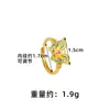 Anillo Mariposa Ajustable de Gama Alta de Nicho al por Mayor Chapado en Oro Vietnamita con Diamantes, Color Duradero, Anillo de Oro de Imitación