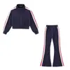 Conjunto de niña estilo coreano, nueva colección de otoño, moda coreana para niños, chaqueta corta, ropa deportiva elegante y moderna para niñas