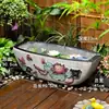 Acuario Tradicional para Exteriores para Patio o Balcón, Producto Terminado para Cría de Peces, Fuente de Agua para Exteriores con Agua Corriente, Pequeña Fuente de Agua, Adorno de Fuente de Agua de Pie