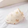 Toalla Babero para Saliva de Bebé Tipo Algodón Puro Gasa Cuadrada Multifuncional Toalla Facial Algodón Absorbente Estampado Gasa Babero