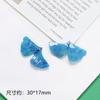 Colgante termorretráctil de resina de Ginkgo biloba con simulación de color, joyería hecha a mano, pendientes, collares y accesorios.