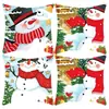 Funda de Cojín Navideña de Dibujos Animados de Papá Noel de Amazon Decoración para Fiesta Navideña Cojín para Sofá Funda de Cojín para Dormitorio Mesita de Noche