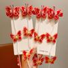Accesorios para el Cabello de Año Nuevo para Niños Pasadores Trenzados de Mariposa Clips de Borla Festivos para Nochevieja Accesorios para el Cabello de Saludos de Año Nuevo para Niñas Pasadores